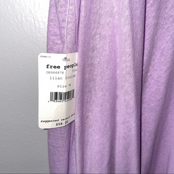 Free People Keep it Casual Lilac Purple Tee - Picture 10 of 11